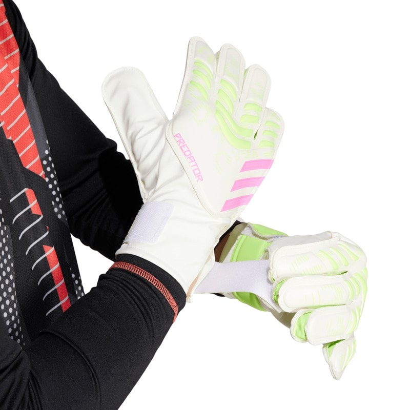 adidas Predator Trænings Målmands Handsker Hvid/Hvid/Lucid Lemon - Billede 1