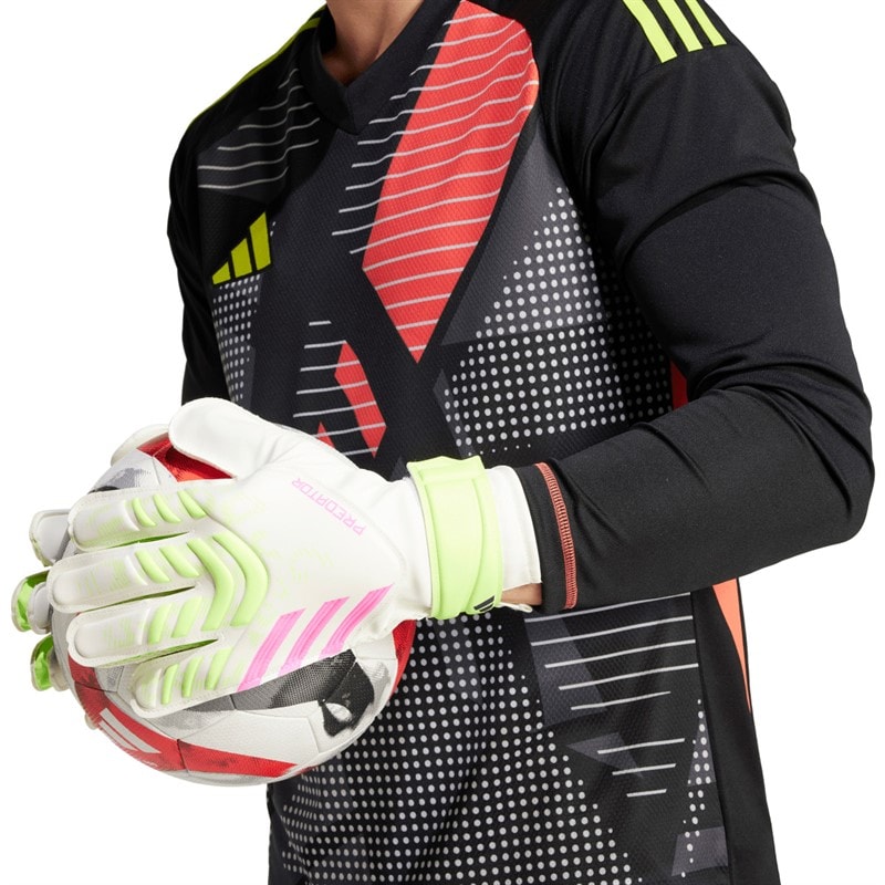 adidas Predator Trænings Målmands Handsker Hvid/Hvid/Lucid Lemon - Billede 5
