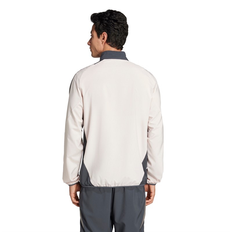 adidas Herre RMCF Real Madrid 24/25 Europæisk Trænings Præsentations Jakke Putty Mauve/Dark Grey/Charcoal - Billede 2