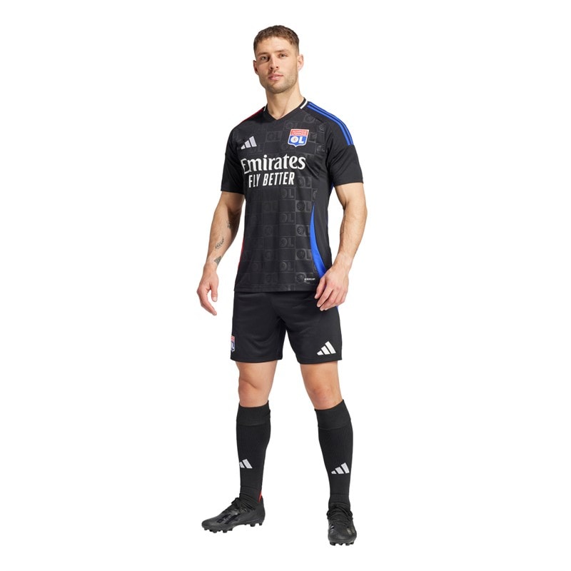 adidas Herre OL Olympique Lyonnais 24/25 udebane trøje Sort - Billede 5