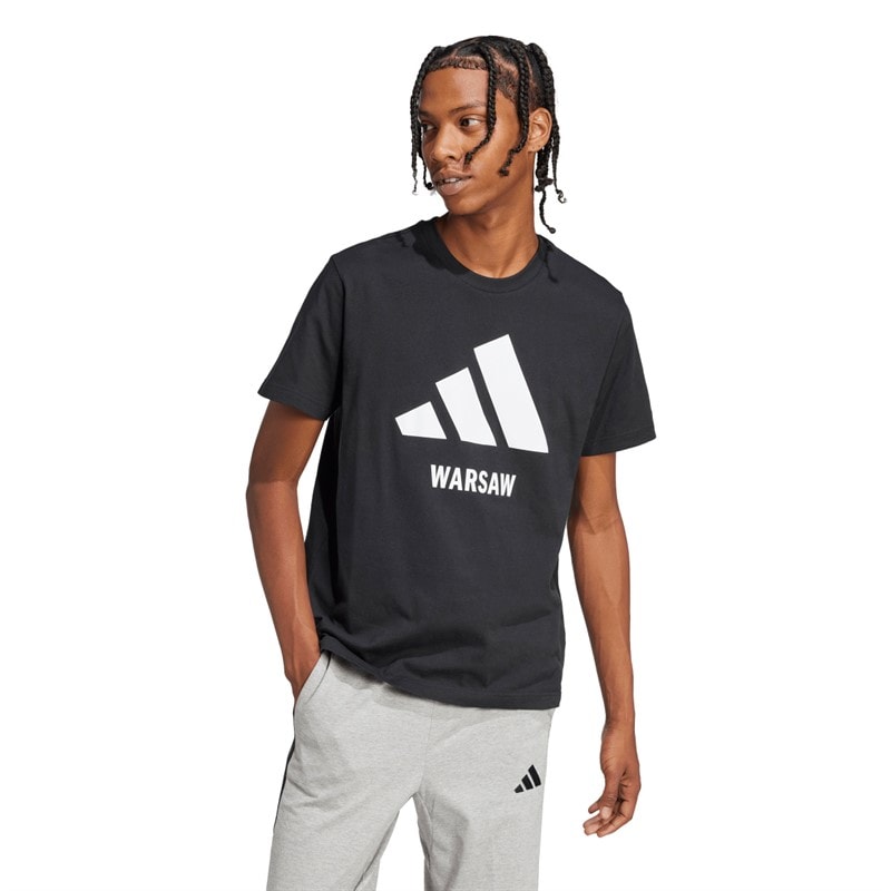 adidas Herre Warsaw Logo T-shirt Sort - Billede 2