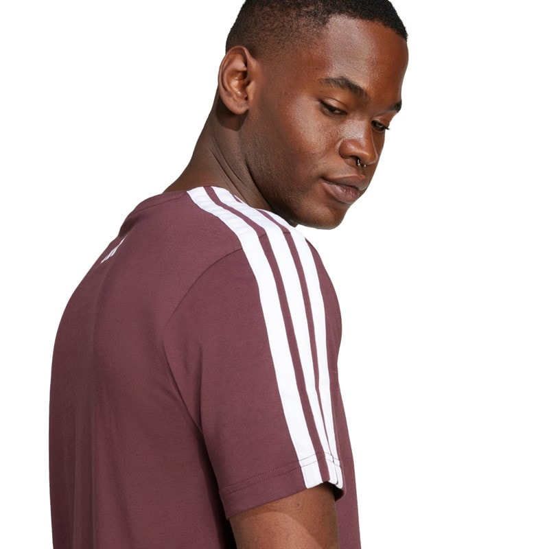 adidas Herre Codes College Lineært Grafik T-shirt Aurora Ruby - Billede 4