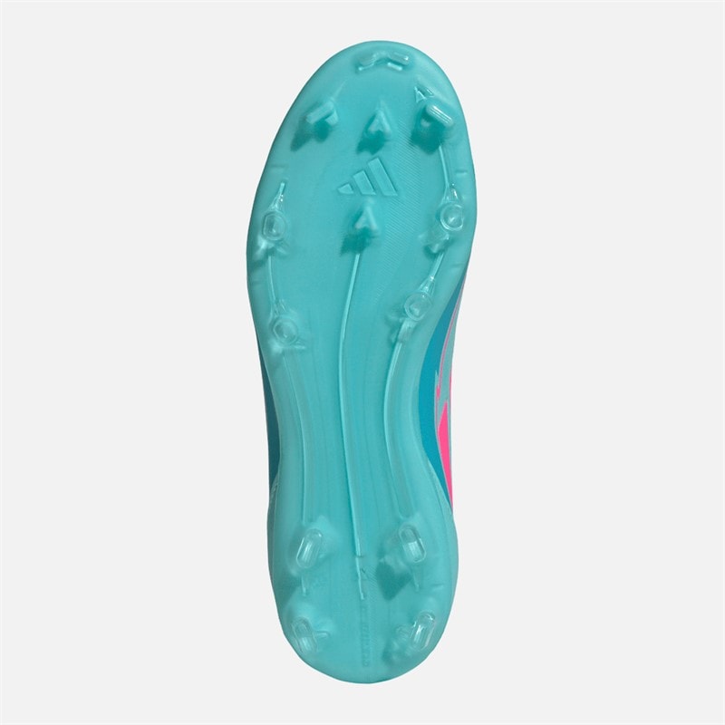 adidas Junior F50 Liga Messi FG/MG Fast/multi Grund Fodboldstøvler Flash Aqua/Lucid Pink/Lucid Cyan - Billede 2