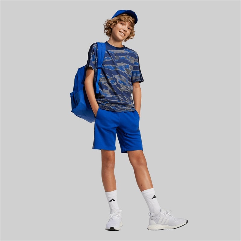 adidas Junior Drenge Sæsonens Basis Camo Shorts Royal Blue/Multicolour - Billede 4