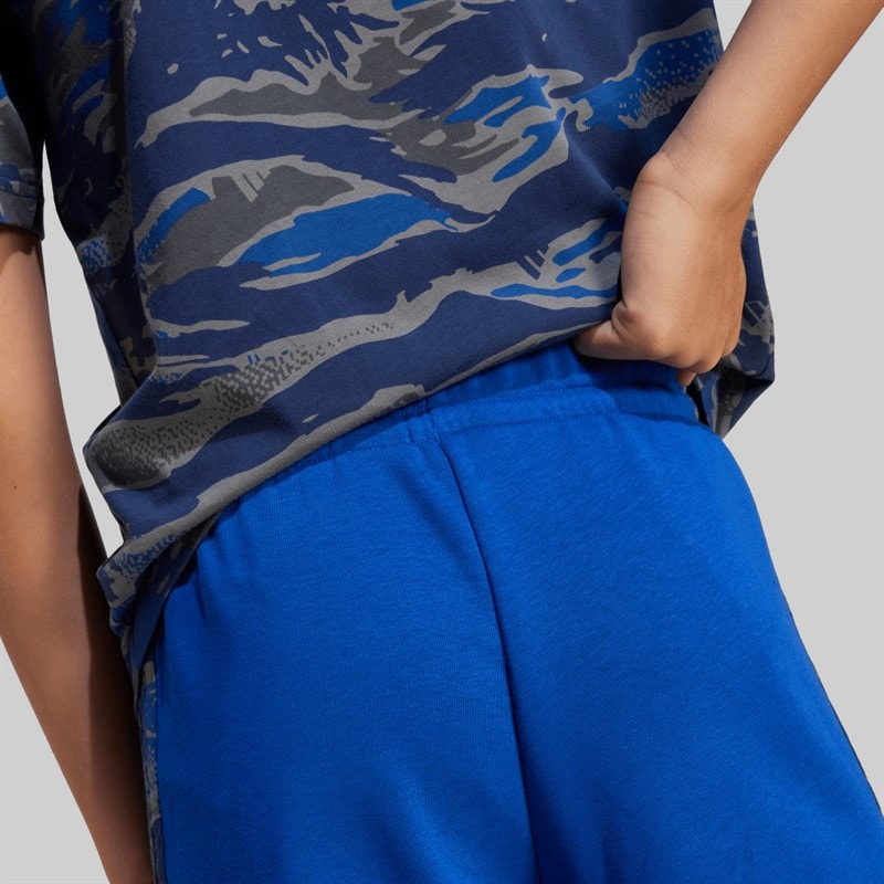 adidas Junior Drenge Sæsonens Basis Camo Shorts Royal Blue/Multicolour - Billede 5