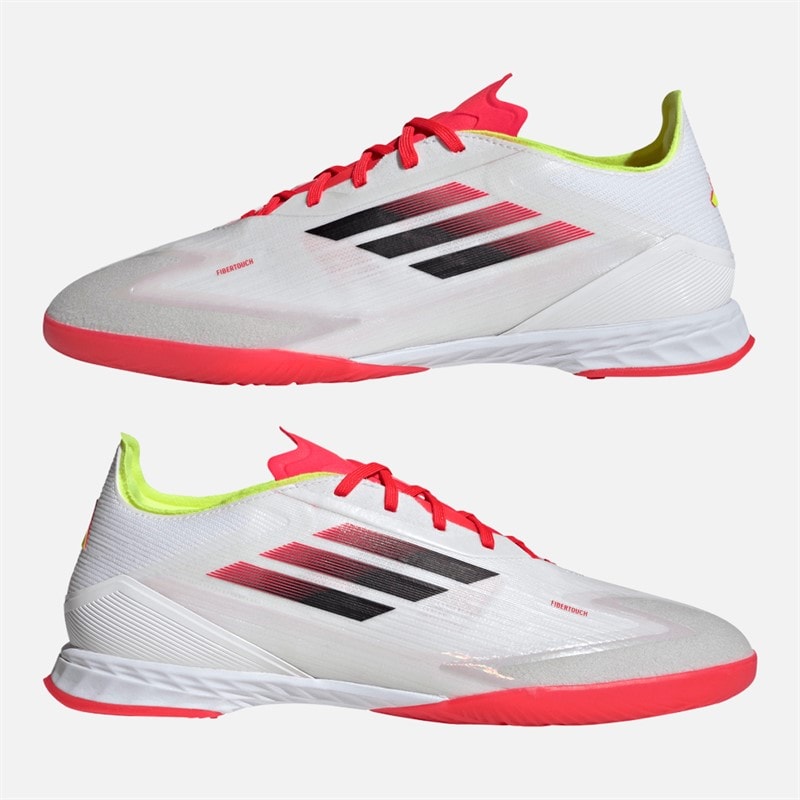 adidas Herre F50 Pro Indendørs Fodboldstøvler Hvid/Sort/Solar Yellow - Billede 1