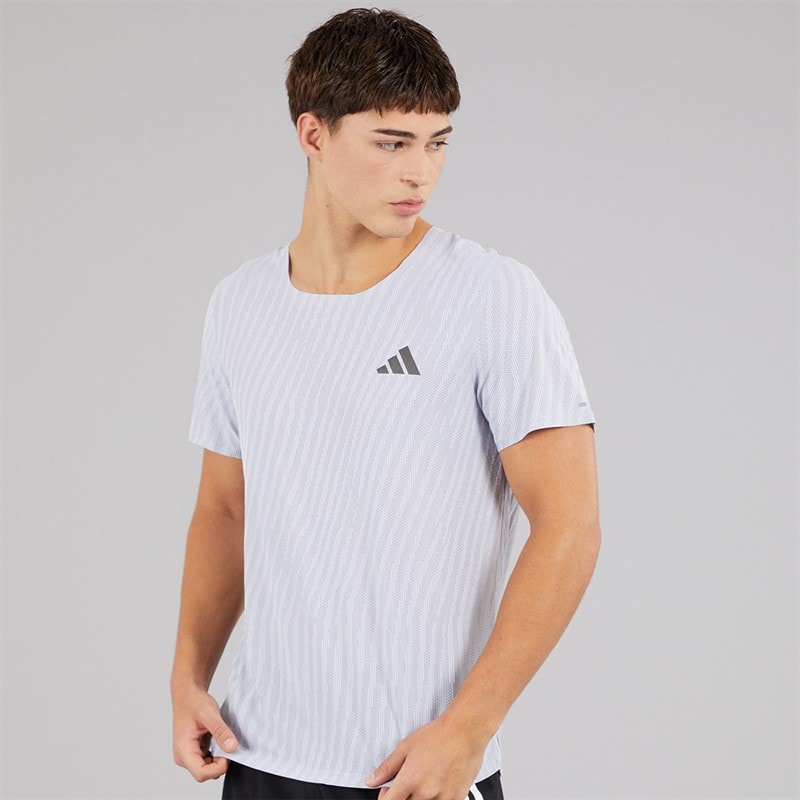 adidas Herre Adi365 Climacool+ Løbe T-shirt Halo Silver/Hvid - Billede 1