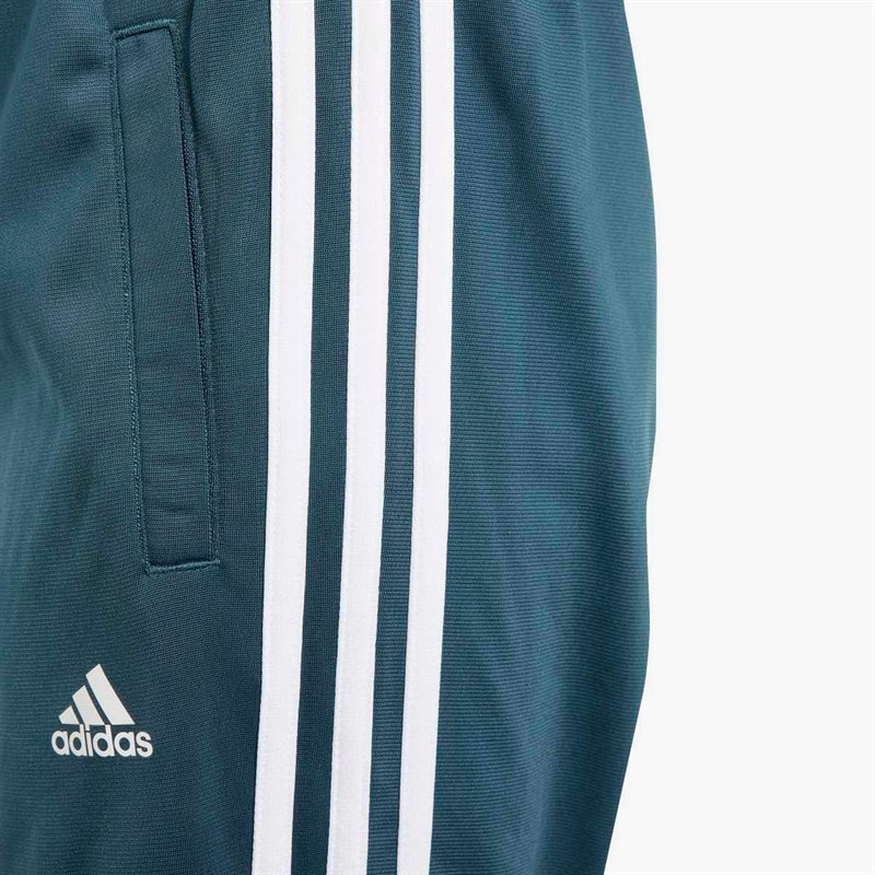 adidas Junior Piger Essentials 3-Striber Træningsdragt Semi Flash Aqua/Hvid - Billede 5