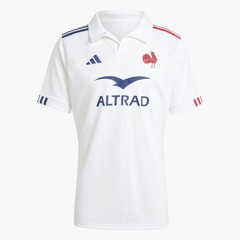 adidas Herre FFR Frankrig Rugby 24/25 Udebanetrøje Hvid