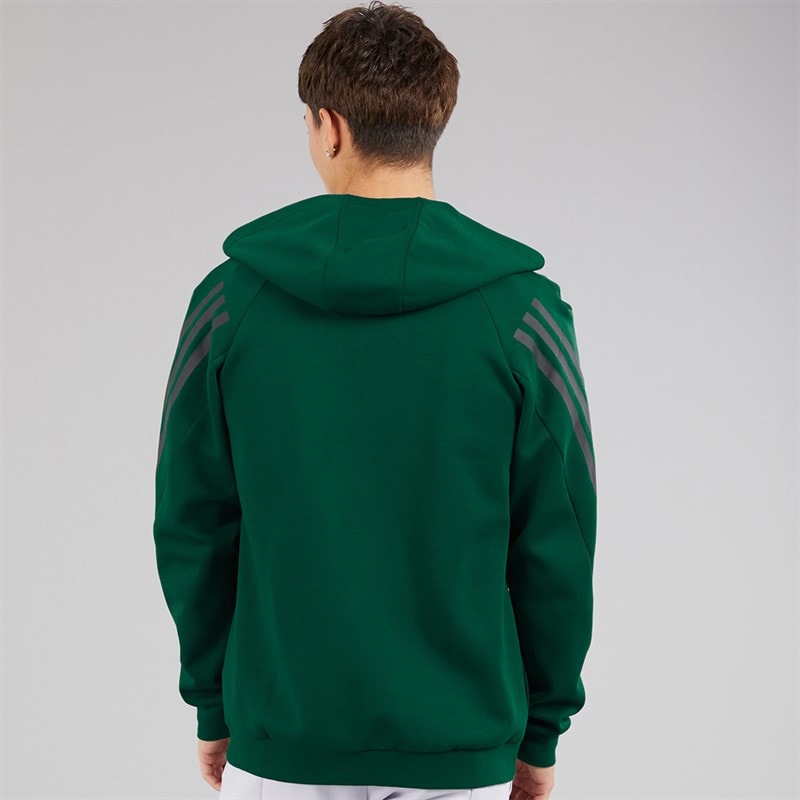 adidas Herre Future Icons 3-Stripes Full Zip Hættetrøje Collegiate Green - Billede 2