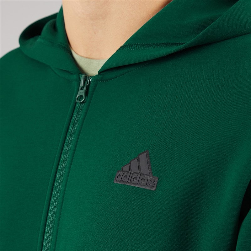 adidas Herre Future Icons 3-Stripes Full Zip Hættetrøje Collegiate Green - Billede 5