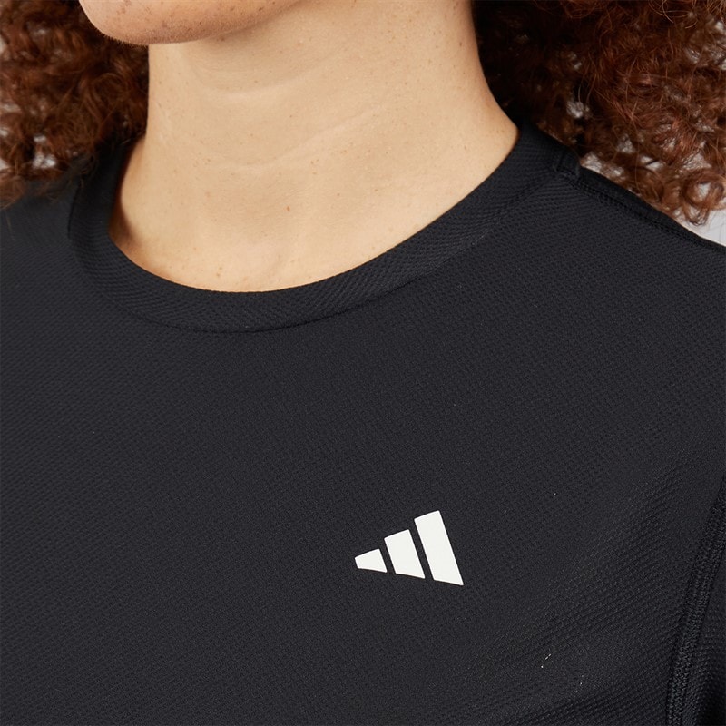 adidas Dame Own The Run Løbe T-shirt Sort - Billede 3