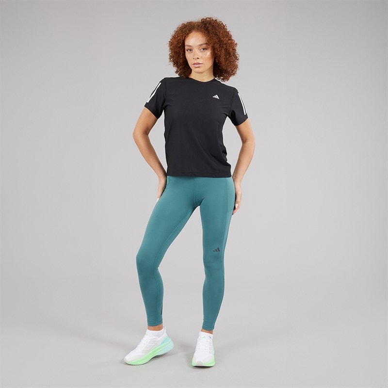 adidas Dame Own The Run Løbe T-shirt Sort - Billede 4