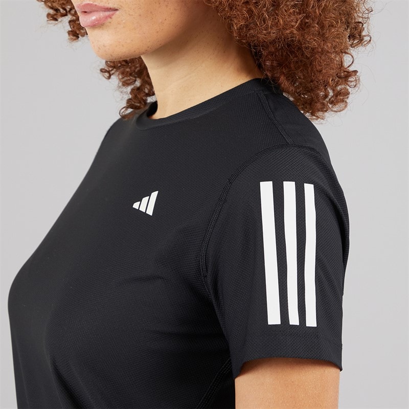 adidas Dame Own The Run Løbe T-shirt Sort - Billede 5