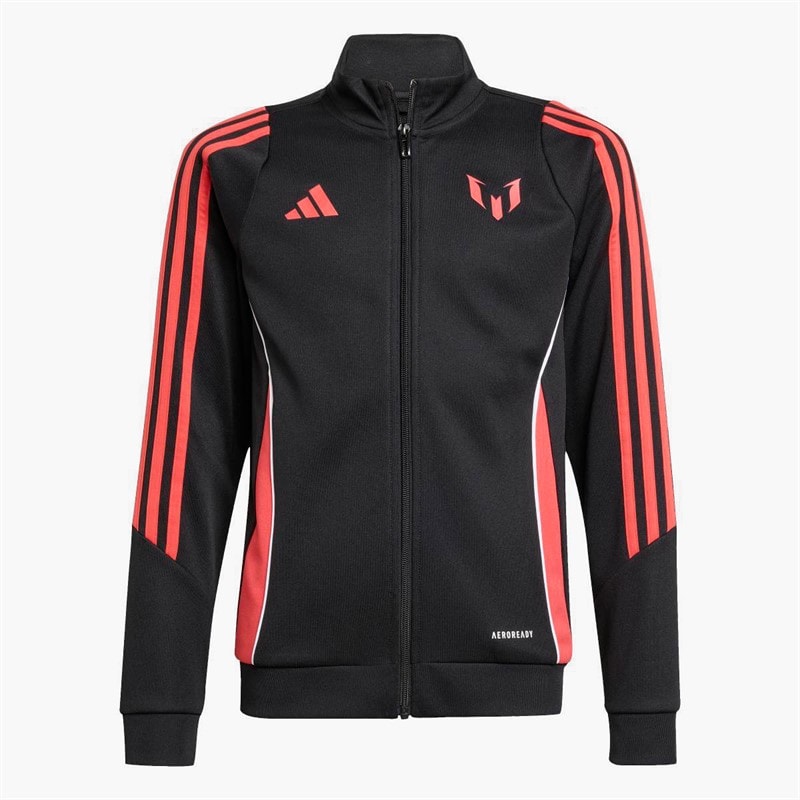 adidas Junior Messi Logo Lynlås Træningsjakke Sort