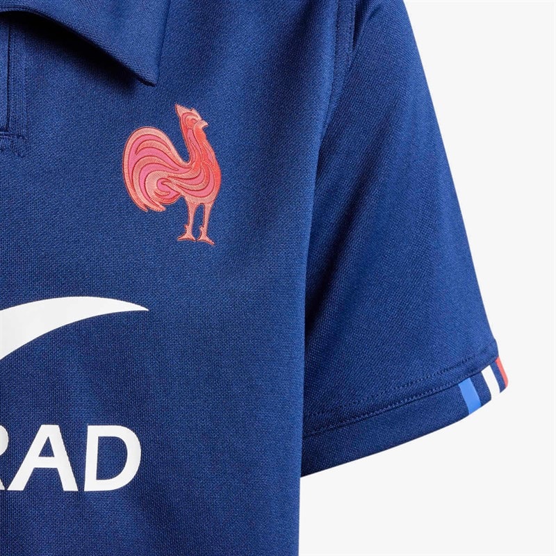 adidas Junior FFR Frankrig Rugby 24/25 Hjemme Trøje Dark Blue - Billede 3