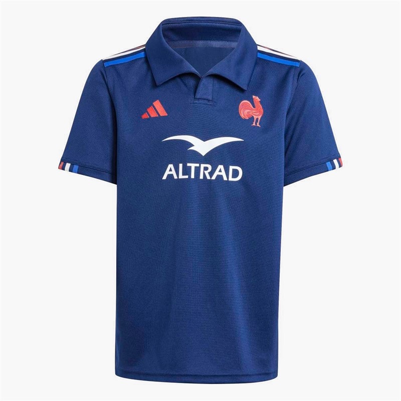 adidas Junior FFR Frankrig Rugby 24/25 Hjemme Trøje Dark Blue - Billede 5