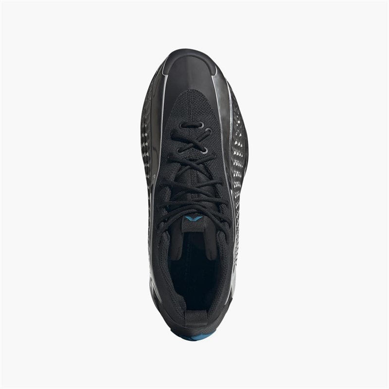 adidas Herre Anthony Edwards 1 Mid 'Chrome' Basketball Sko Core Black/Silver Metallic/Core Black - Billede 4