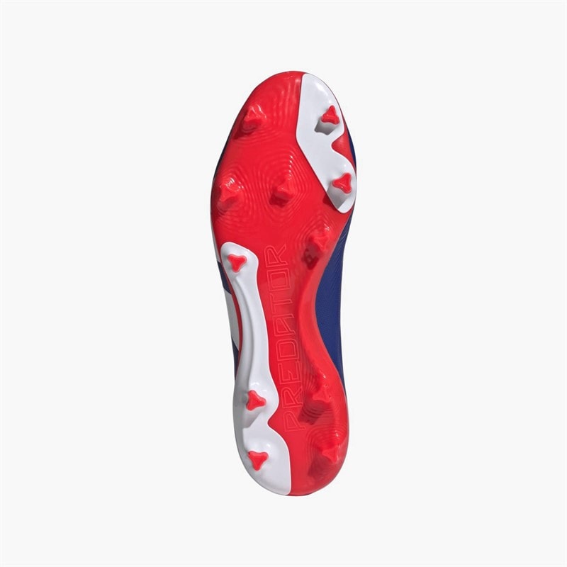 adidas Herre Predator League Fremgangspakke FG Fast Grund Fodboldstøvler Lucid Blue/Cloud White/Solar Red - Billede 2