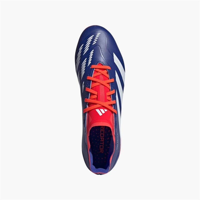 adidas Herre Predator League Fremgangspakke FG Fast Grund Fodboldstøvler Lucid Blue/Cloud White/Solar Red - Billede 4