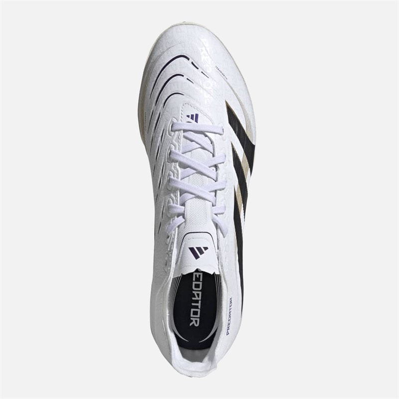adidas Herre Predator League TF Astro Fodboldstøvler Cloud White/Core Black/Gold Metallic - Billede 4