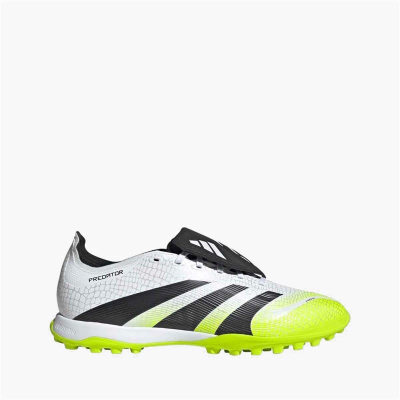 adidas Herre Predator League Fold Over Tunge TF Astro Fodboldstøvler Cloud White/Core Black/Lucid Lemon