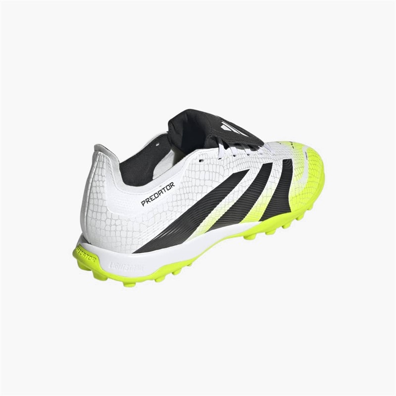 adidas Herre Predator League Fold Over Tunge TF Astro Fodboldstøvler Cloud White/Core Black/Lucid Lemon - Billede 3