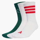 adidas  Logo Stribede Tre Pak Strømper Hvid/Hvid/Powder Plum