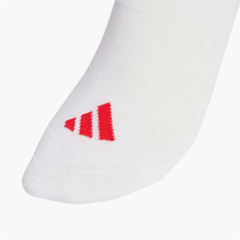 adidas  Logo Stribede Tre Pak Strømper Hvid/Hvid/Powder Plum - Billede 3