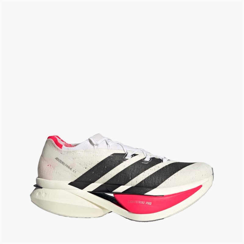 adidas Herre Adizero Prime X3 Strung Neutrale Løbesko Cloud White/Core Black/Lucid Red