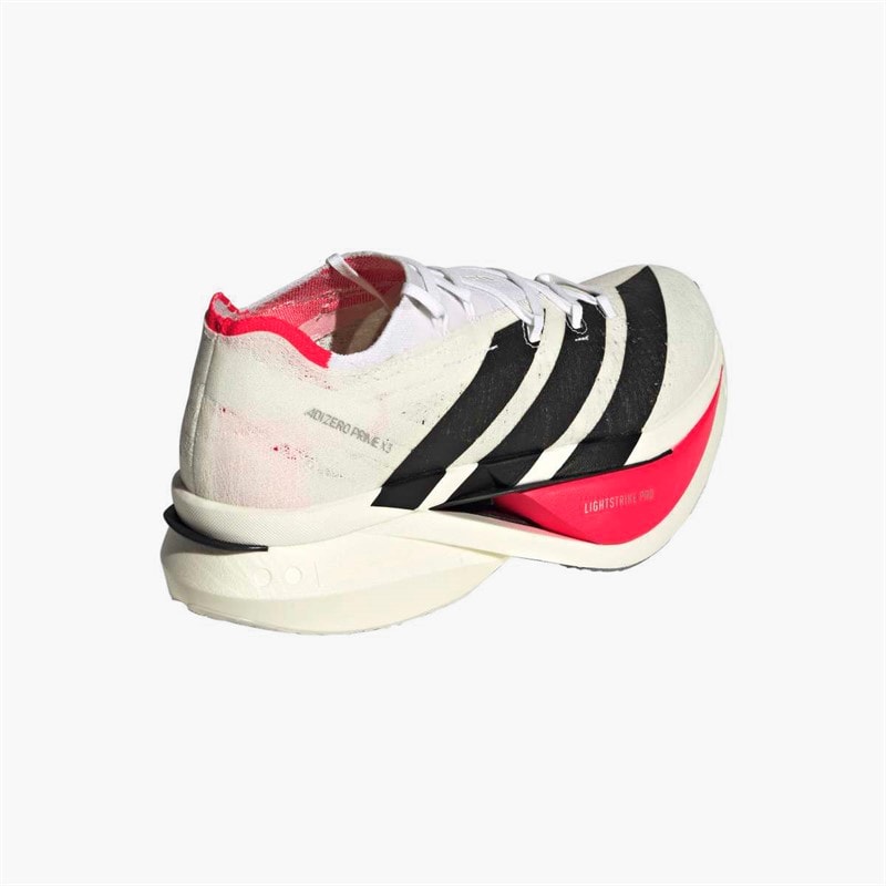adidas Herre Adizero Prime X3 Strung Neutrale Løbesko Cloud White/Core Black/Lucid Red - Billede 3