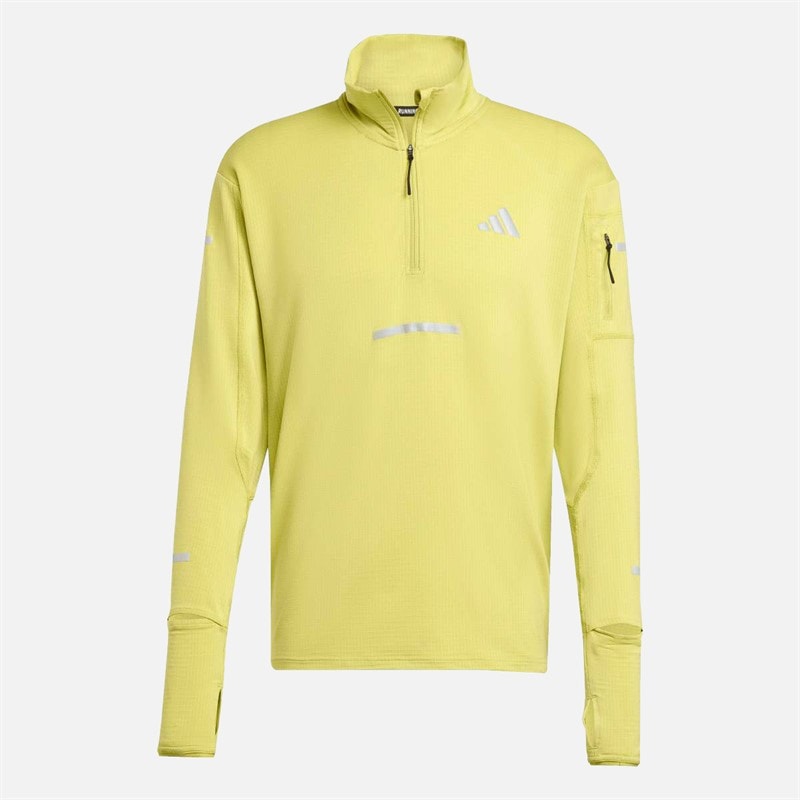 adidas Herre Adi365 Climawarm+ Løbe Half Zip Top Preloved Lime - Billede 1