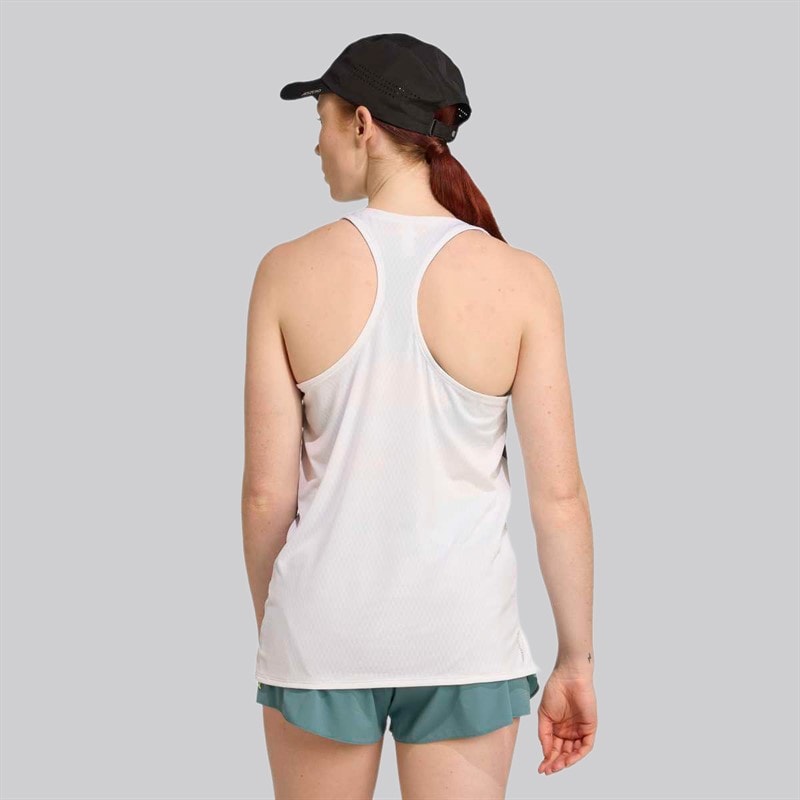 adidas Dame Adizero Archive Løbe singlet Hvid/Preloved Teal - Billede 3