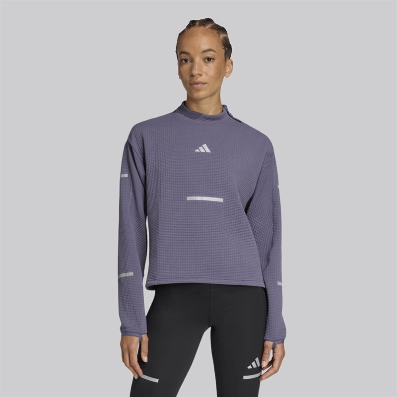 adidas Dame Adi365 Climacool+ Løbe Rund hals Sweatshirt Preloved Violet