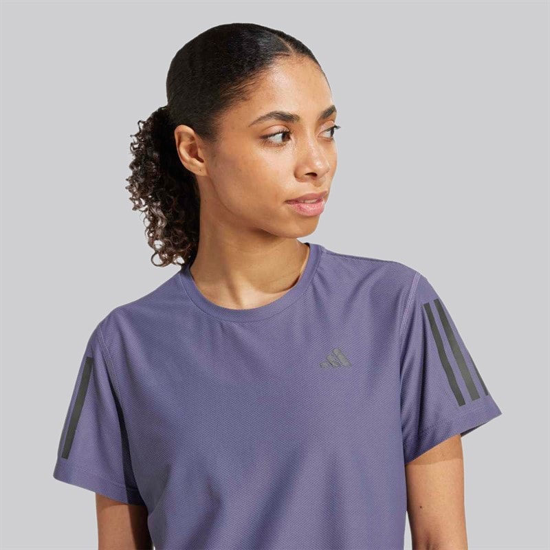 adidas Dame Own The Run Løbe T-shirt Preloved Violet - Billede 3