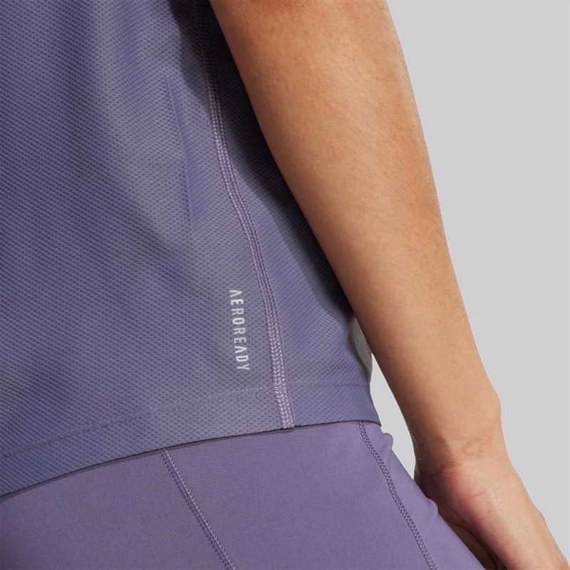 adidas Dame Own The Run Løbe T-shirt Preloved Violet - Billede 4