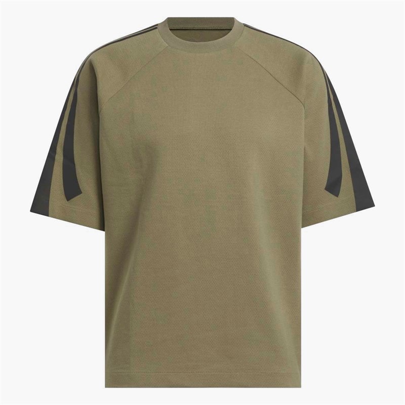 adidas Herre adidas Basketball Sweatshirt med korte ærmer Olive Strata