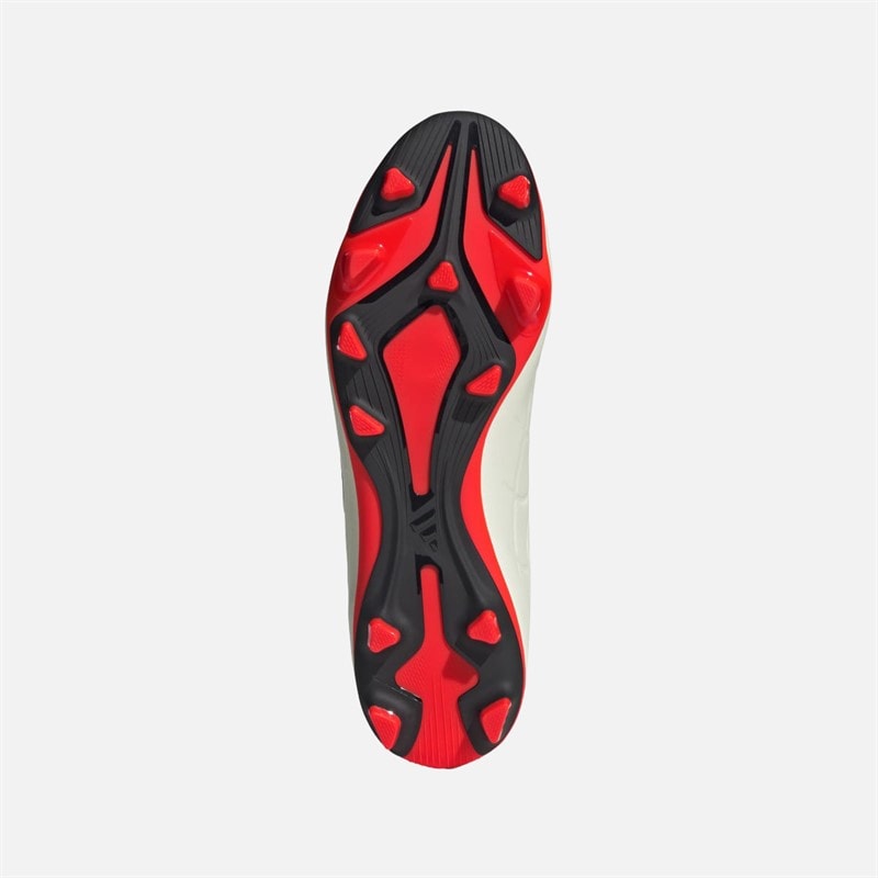 adidas Herre Copa Pure II Club FXG Fleksibel Bund Fodboldstøvler Ivory/Core Black/Solar Red - Billede 2