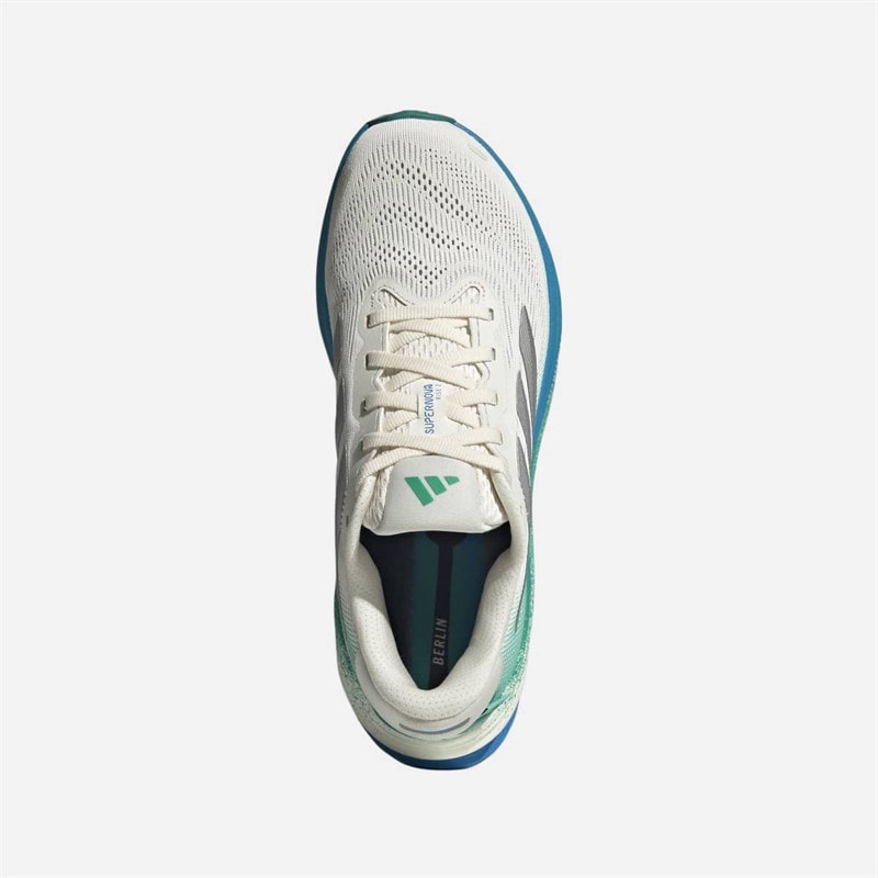 adidas Dame Supernova Rise 2 Neutrale Løbesko Chalk White/Silver Metallic/Glory Green - Billede 4