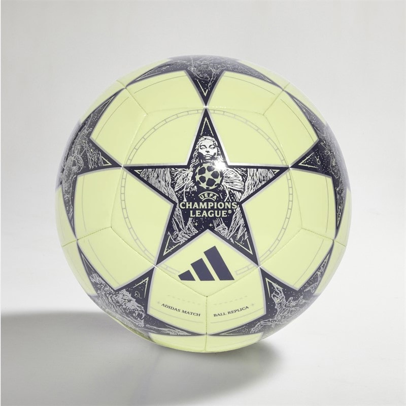 adidas Herre UEFA Champions League Real Madrid Klub Trænings Fodbold Almost Lime/Silver Metallic/Noble Ink - Billede 1