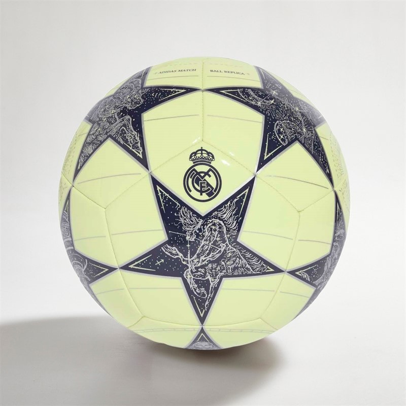 adidas Herre UEFA Champions League Real Madrid Klub Trænings Fodbold Almost Lime/Silver Metallic/Noble Ink - Billede 2