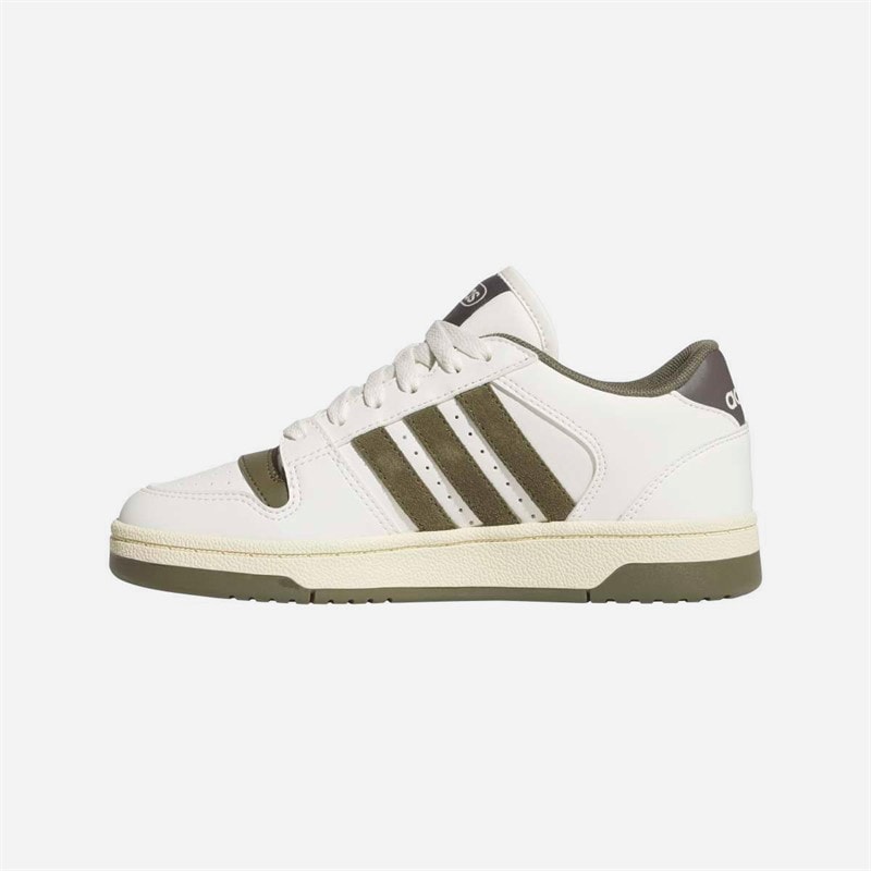 adidas Børn Break Start Træningssko Chalk White/Olive Strata/Charcoal - Billede 5