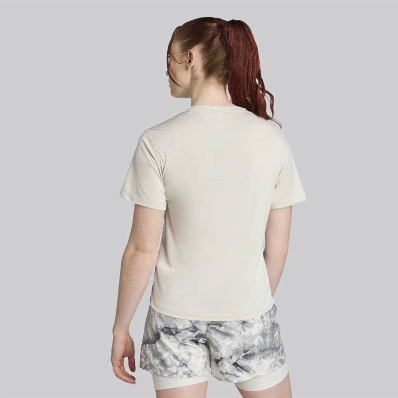 adidas Dame Egen Løbe Melange Løbe T Shirt Orbit Green Metallic - Billede 2