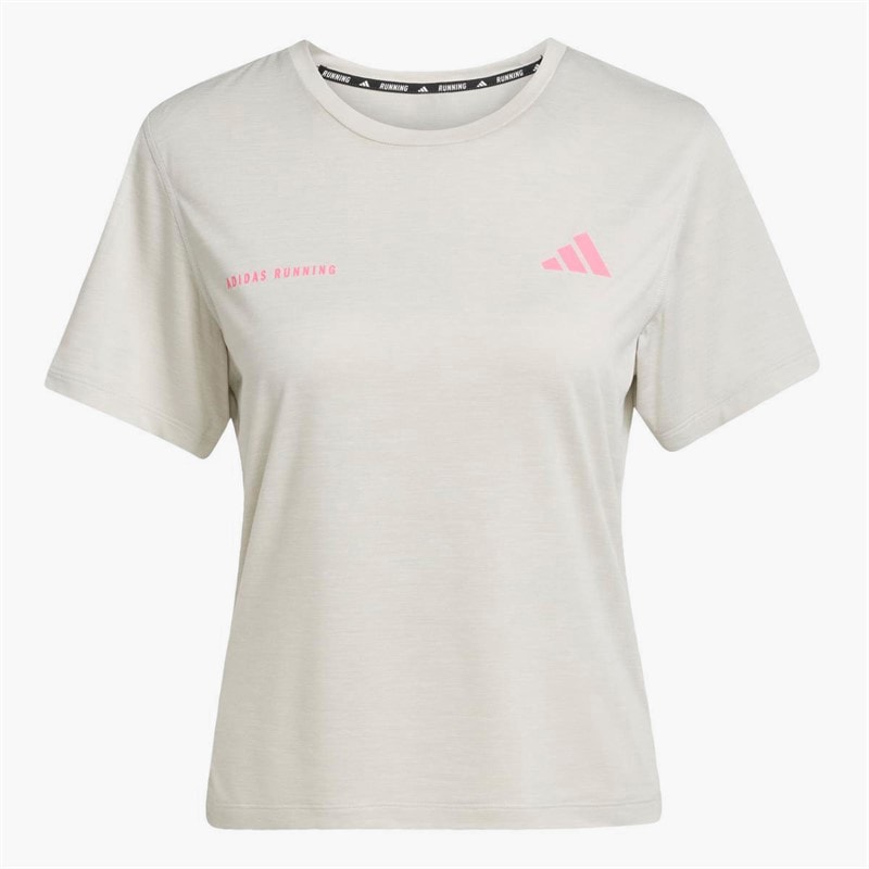 adidas Dame Egen Løbe Melange Løbe T Shirt Orbit Green Metallic - Billede 5
