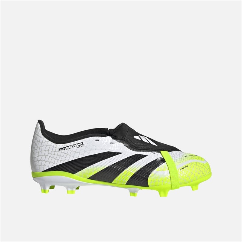adidas Børne Predator League Tunge FG/MG Fastbane/Multigrund Fodboldstøvler Cloud White/Core Black/Lucid Lemon