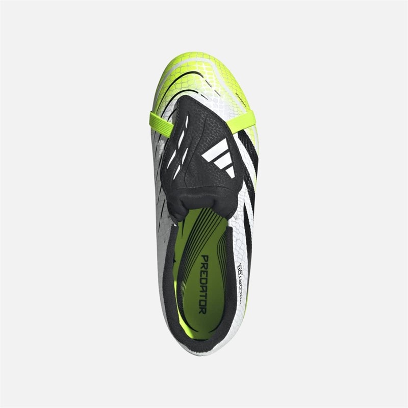 adidas Børne Predator League Tunge FG/MG Fastbane/Multigrund Fodboldstøvler Cloud White/Core Black/Lucid Lemon - Billede 4