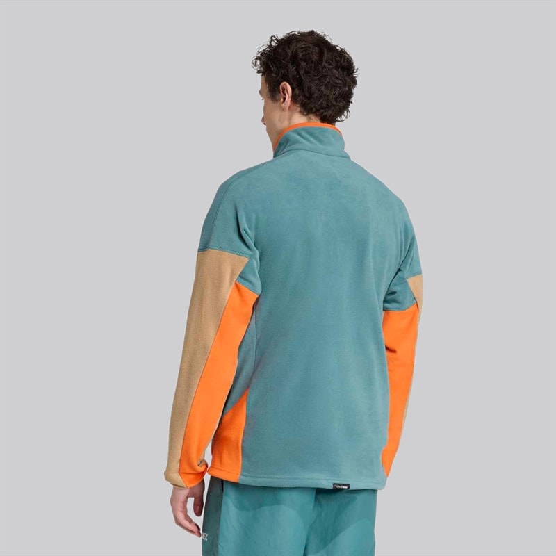 adidas Herre Terrex Multi Climawarm Fleece Anorak Preloved Teal/Cardboard/Semi Impact Orange - Billede 2