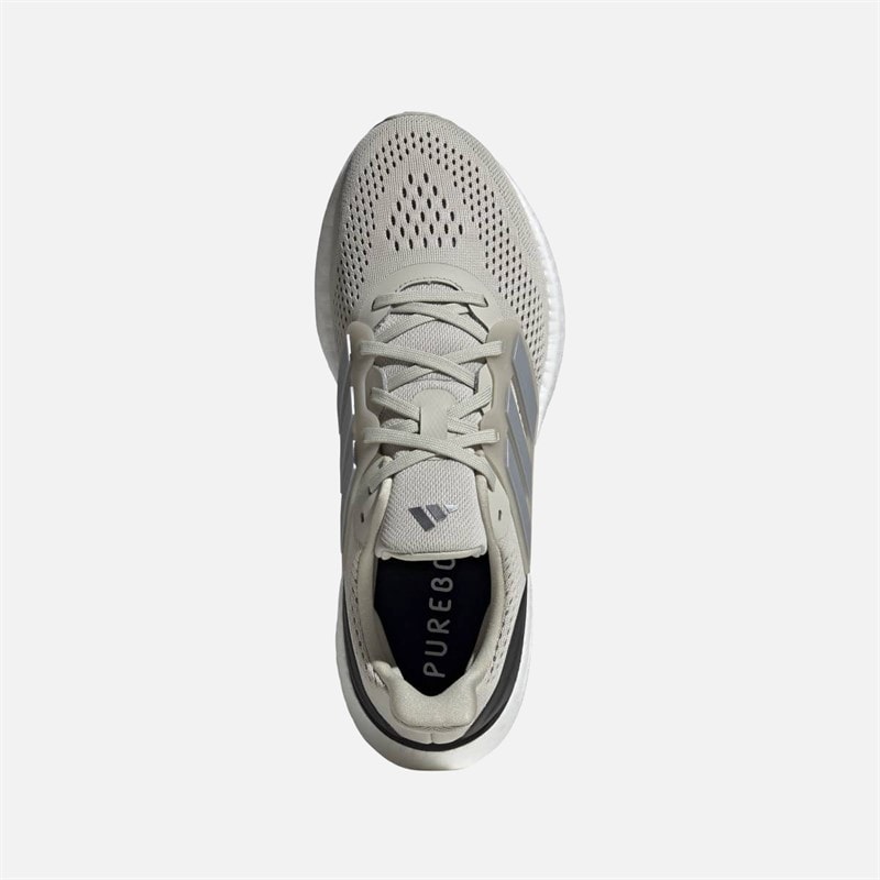 adidas Herre Pureboost 23 Neutrale Løbesko Putty Grey/Silver Metallic/Core Black - Billede 4