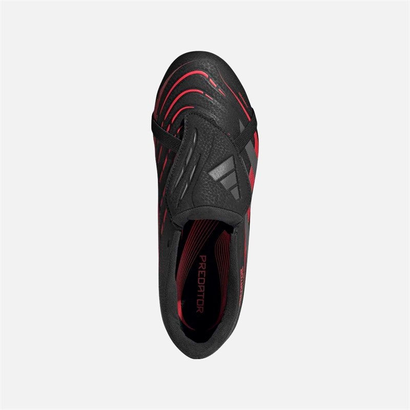 adidas Børne Predator League Tunge SG Blød Bund Fodboldstøvler Core Black/Grey Four/Lucid Red - Billede 4