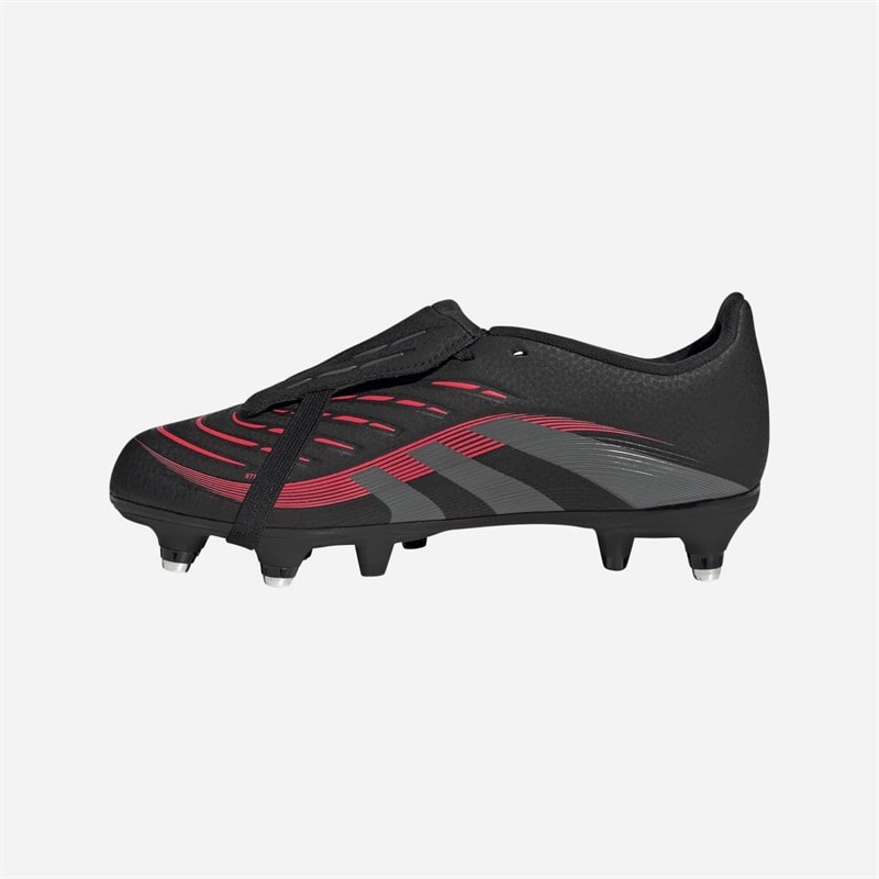 adidas Børne Predator League Tunge SG Blød Bund Fodboldstøvler Core Black/Grey Four/Lucid Red - Billede 5